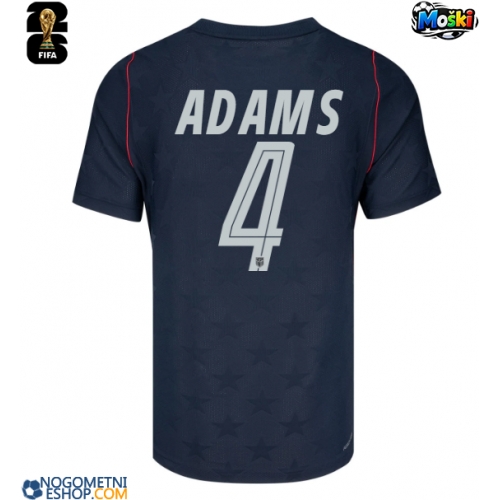 Moški Nogometni dresi Združene države Tyler Adams #4 Gostujoči SP 2026 Kratek Rokav